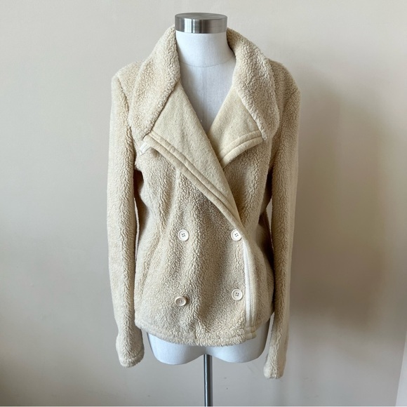 James Perse shrunken sherpa pea coat style jacket - Picture 5 of 11